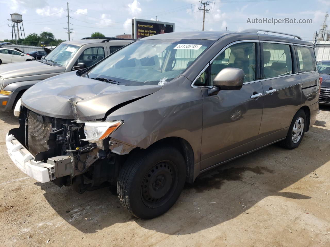 2015 Nissan Quest S Brown vin: JN8AE2KP5F9130229