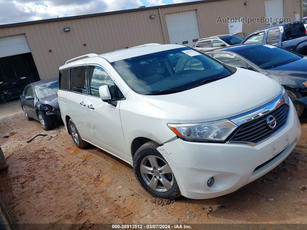 2015 Nissan Quest Sv White vin: JN8AE2KP5F9131042