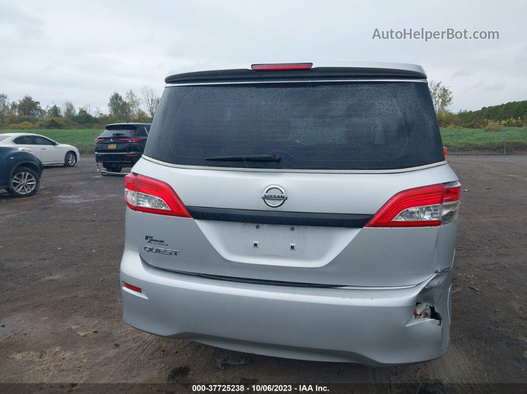 2015 Nissan Quest S Silver vin: JN8AE2KP6F9122186