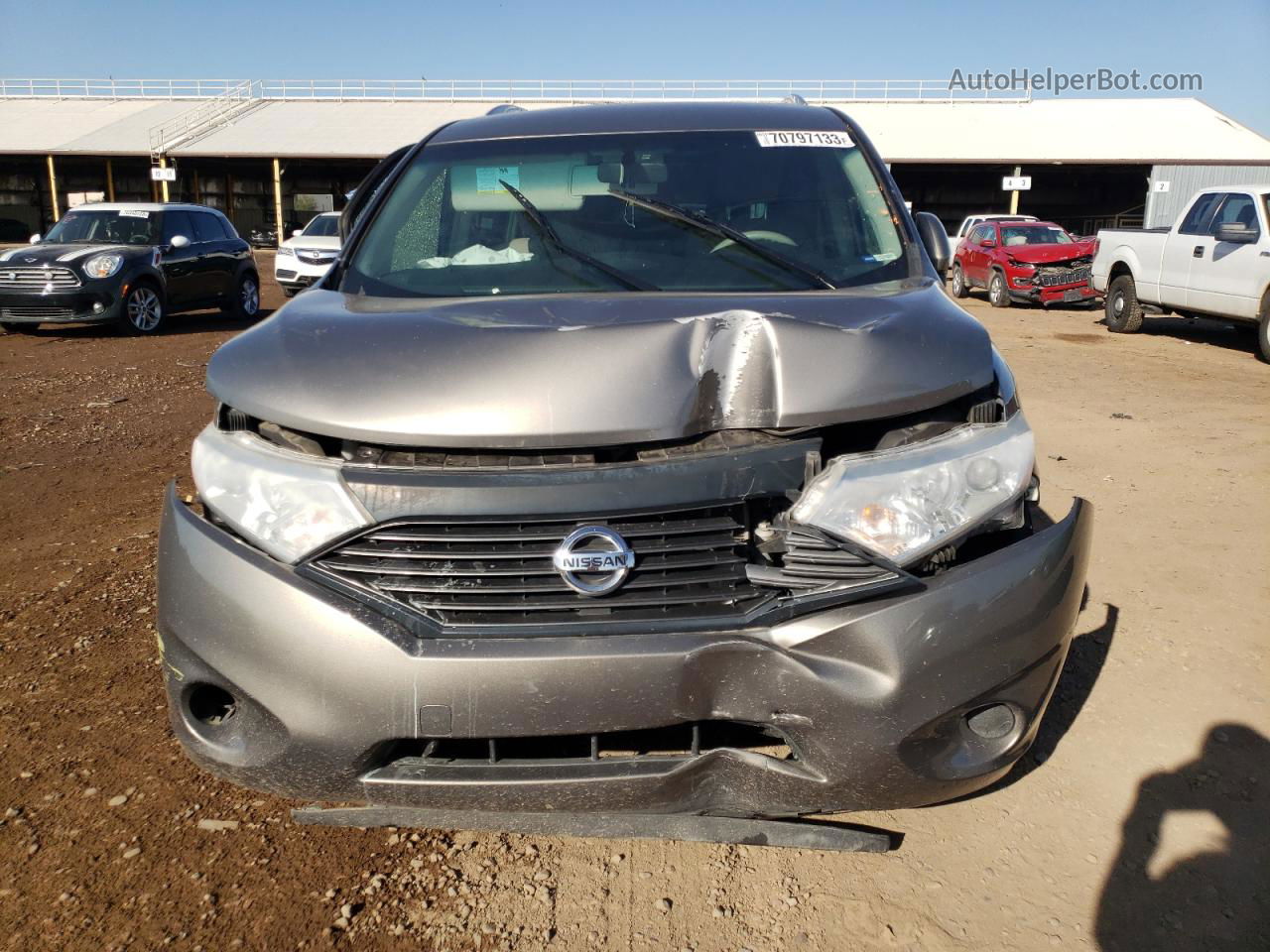 2015 Nissan Quest S Gray vin: JN8AE2KP6F9123306