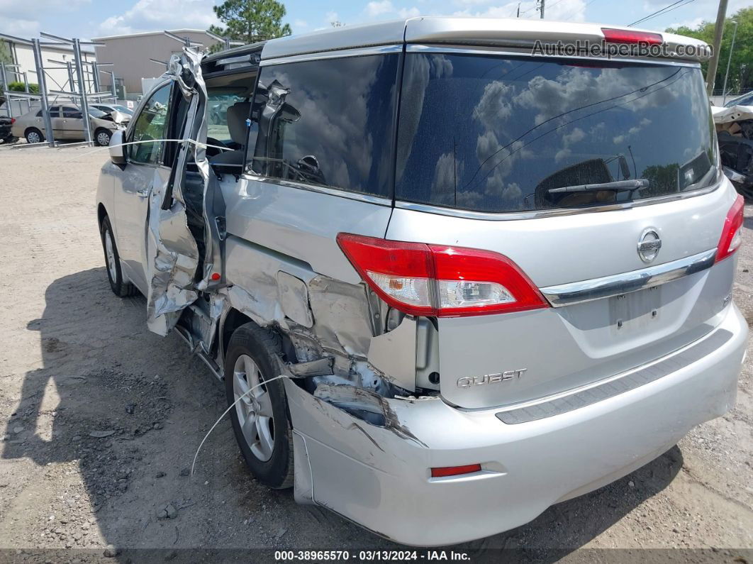 2015 Nissan Quest Sv Silver vin: JN8AE2KP6F9124844