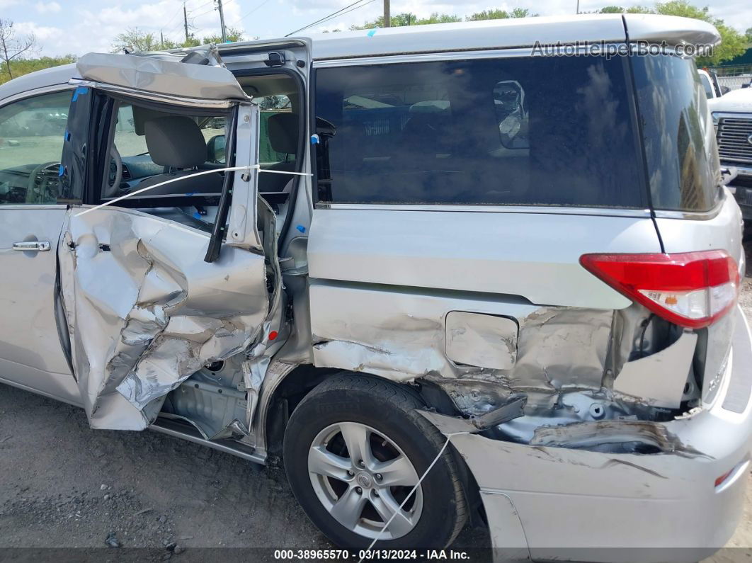 2015 Nissan Quest Sv Silver vin: JN8AE2KP6F9124844