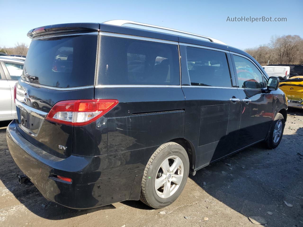 2015 Nissan Quest S Black vin: JN8AE2KP6F9133625