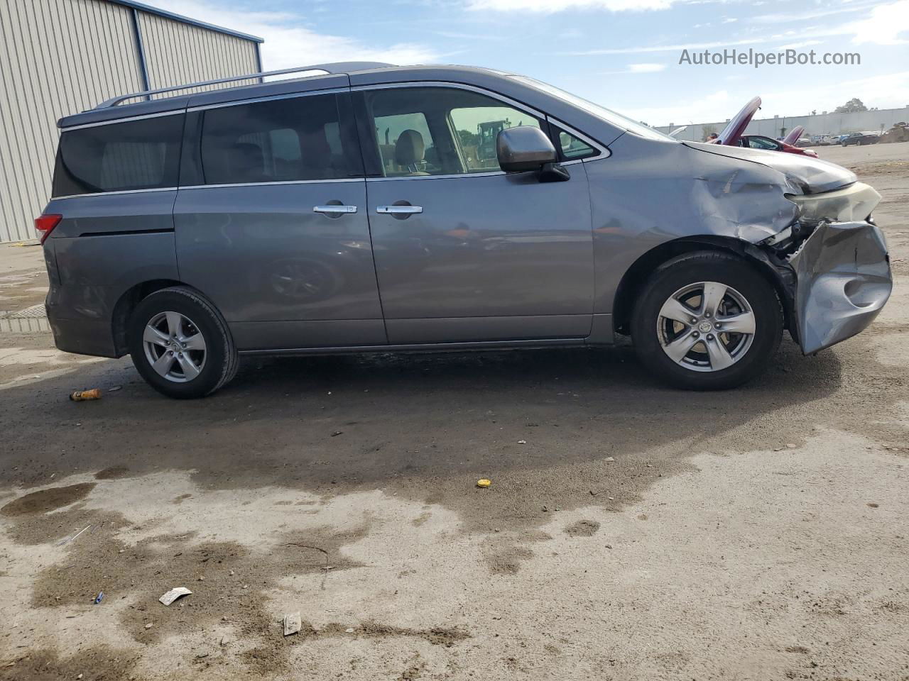 2015 Nissan Quest S Gray vin: JN8AE2KP6F9134208