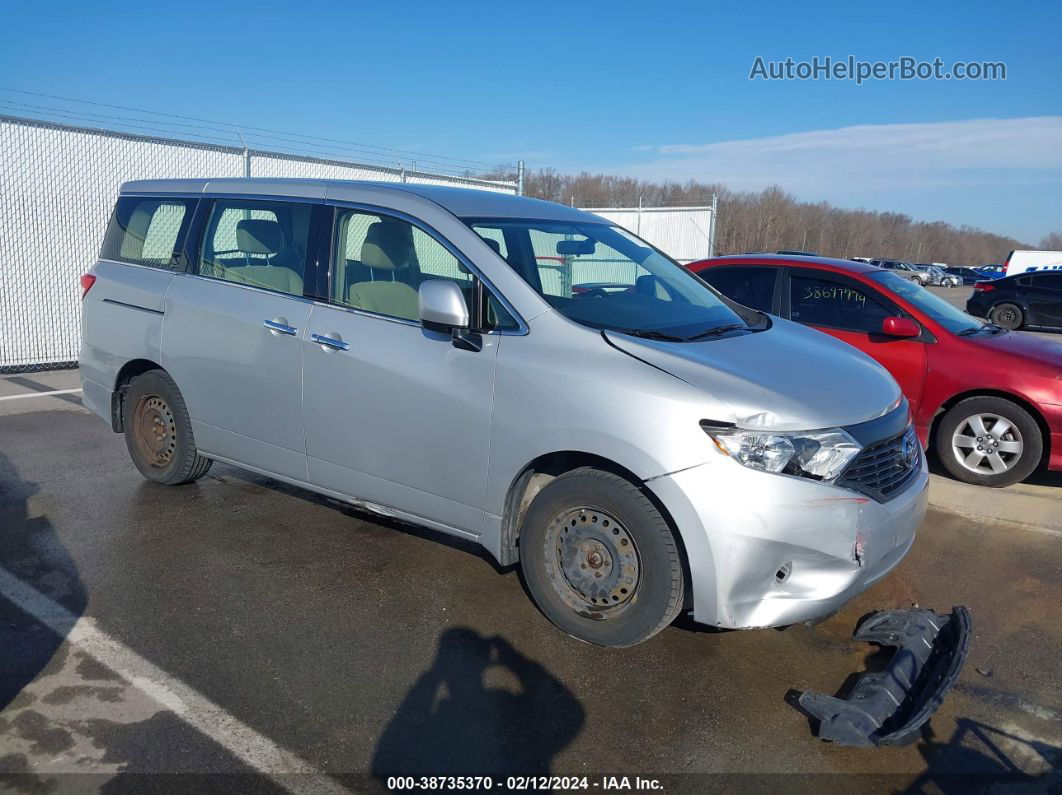 2015 Nissan Quest S Silver vin: JN8AE2KP6F9134290