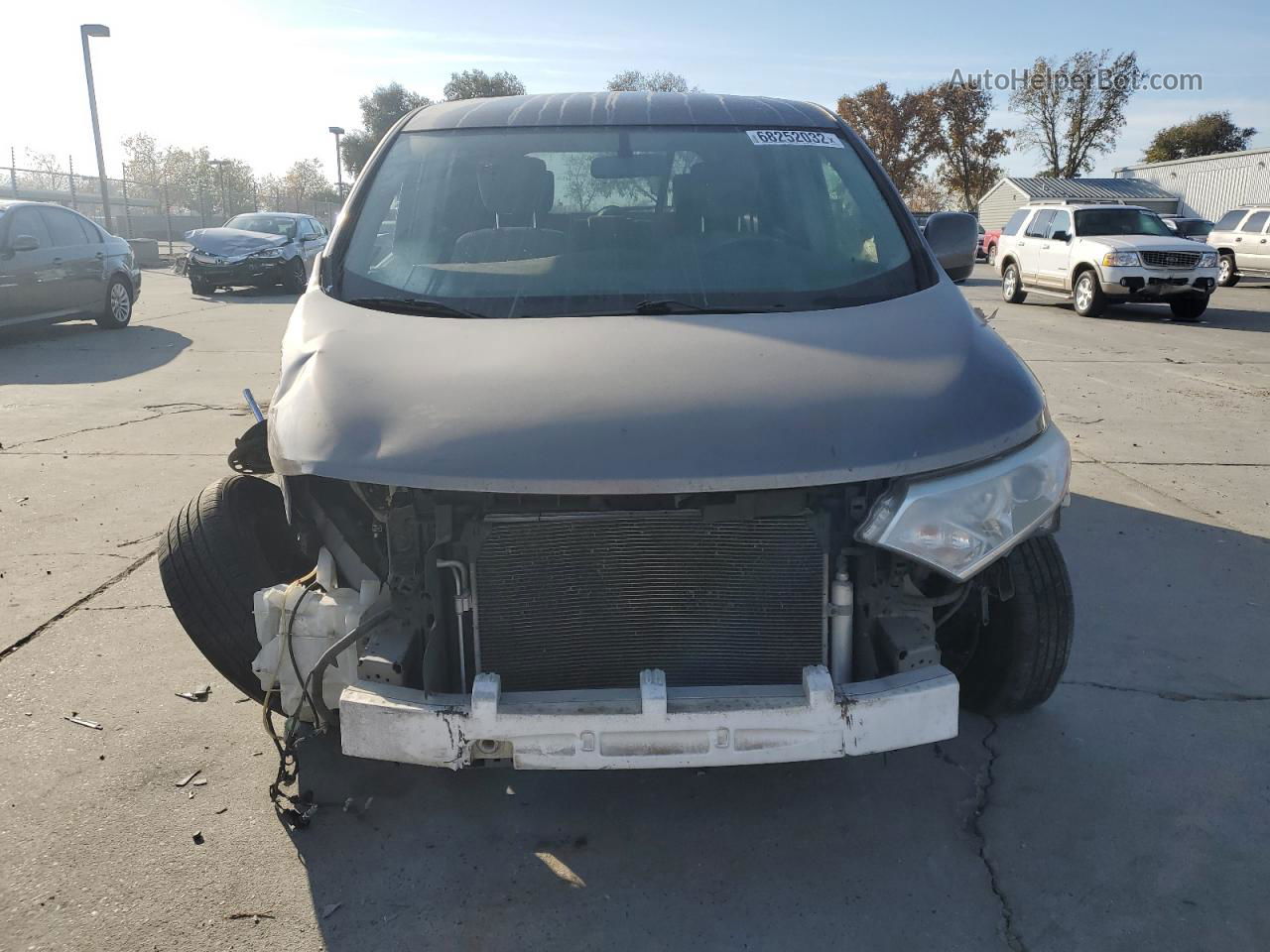 2015 Nissan Quest S Gray vin: JN8AE2KP7F9121418