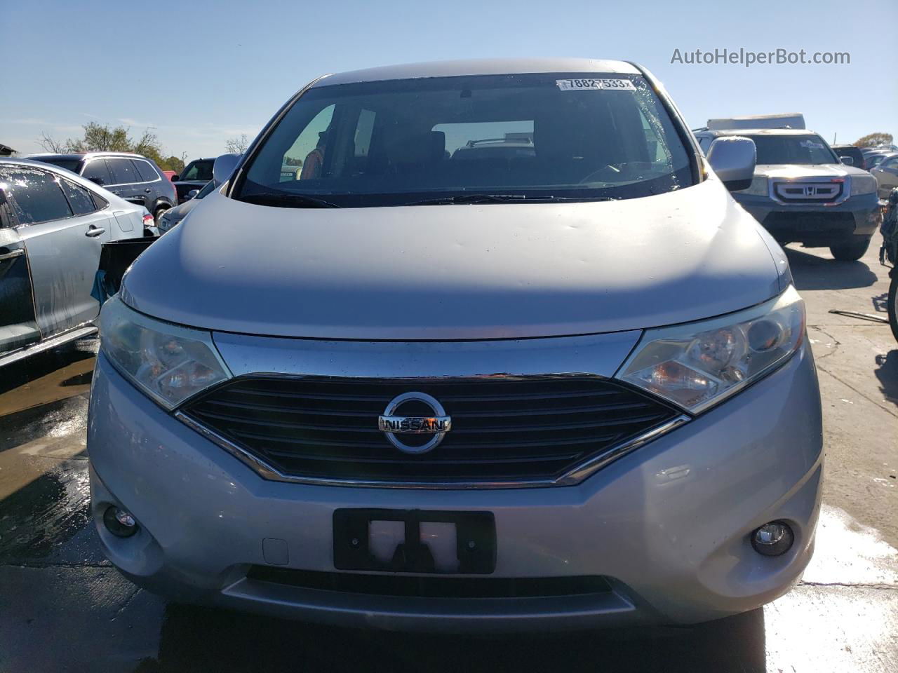 2015 Nissan Quest S Silver vin: JN8AE2KP7F9129261