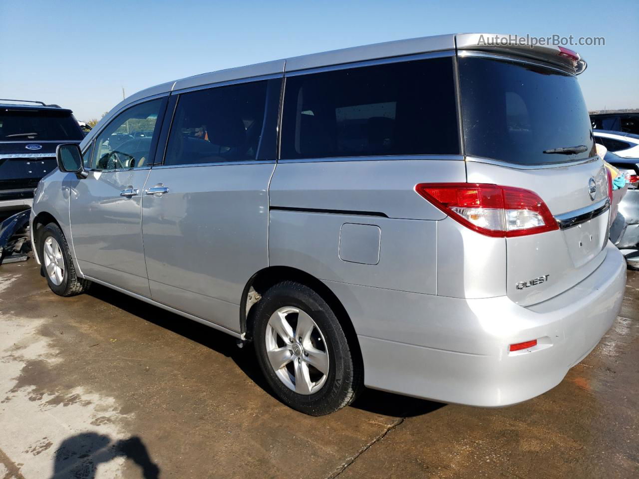 2015 Nissan Quest S Silver vin: JN8AE2KP7F9129261