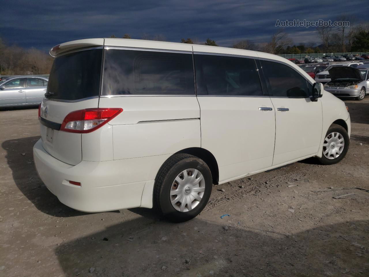 2015 Nissan Quest S White vin: JN8AE2KP7F9129986