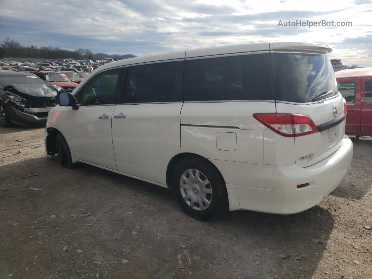 2015 Nissan Quest S White vin: JN8AE2KP7F9129986