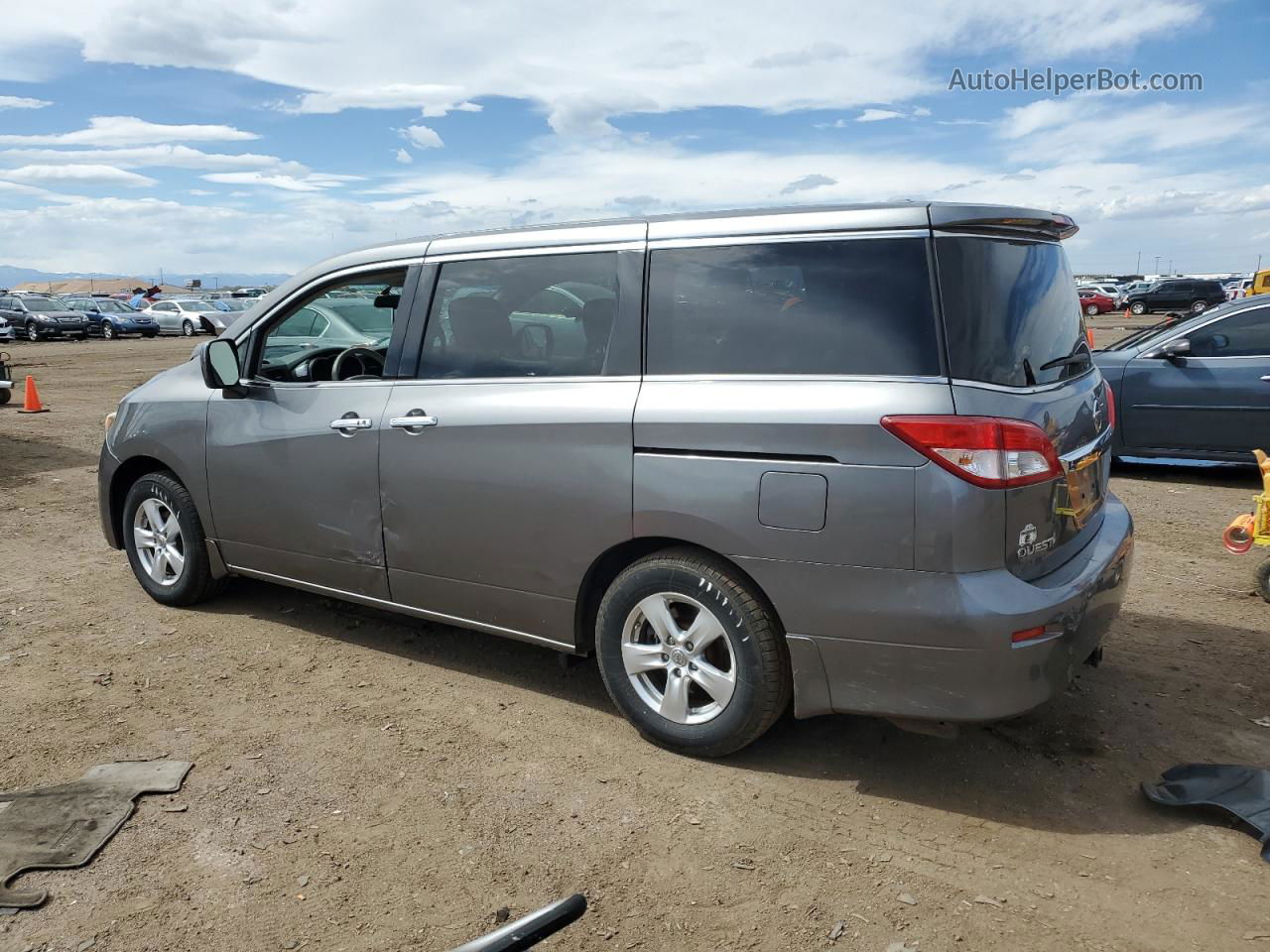 2015 Nissan Quest S Gray vin: JN8AE2KP8F9121055