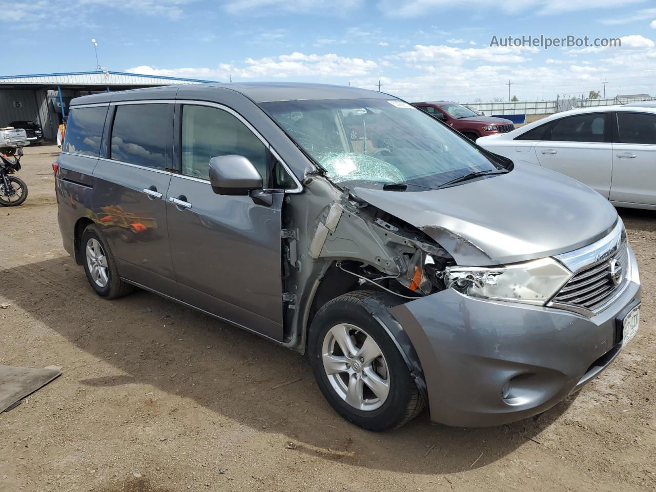 2015 Nissan Quest S Gray vin: JN8AE2KP8F9121055