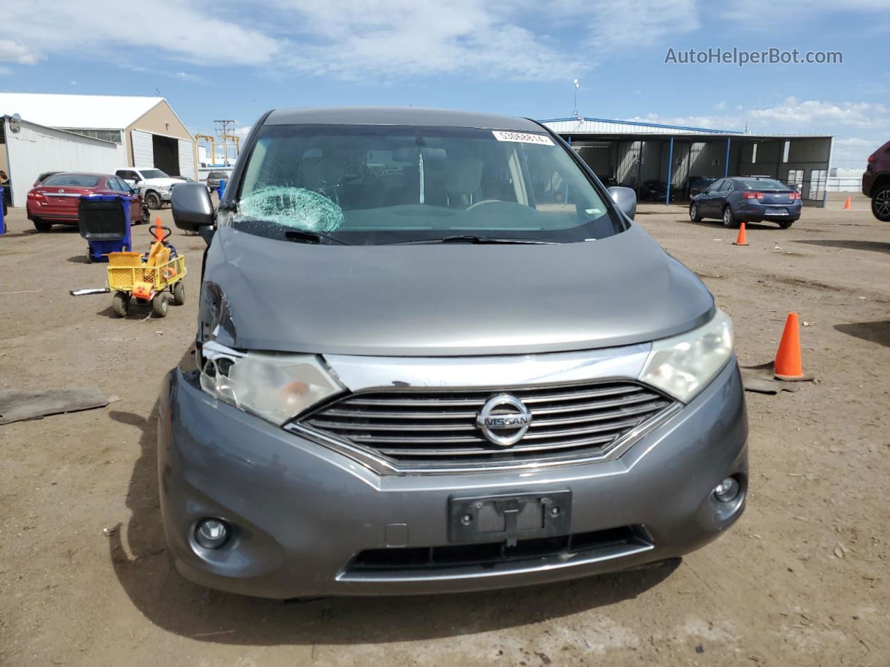 2015 Nissan Quest S Gray vin: JN8AE2KP8F9121055