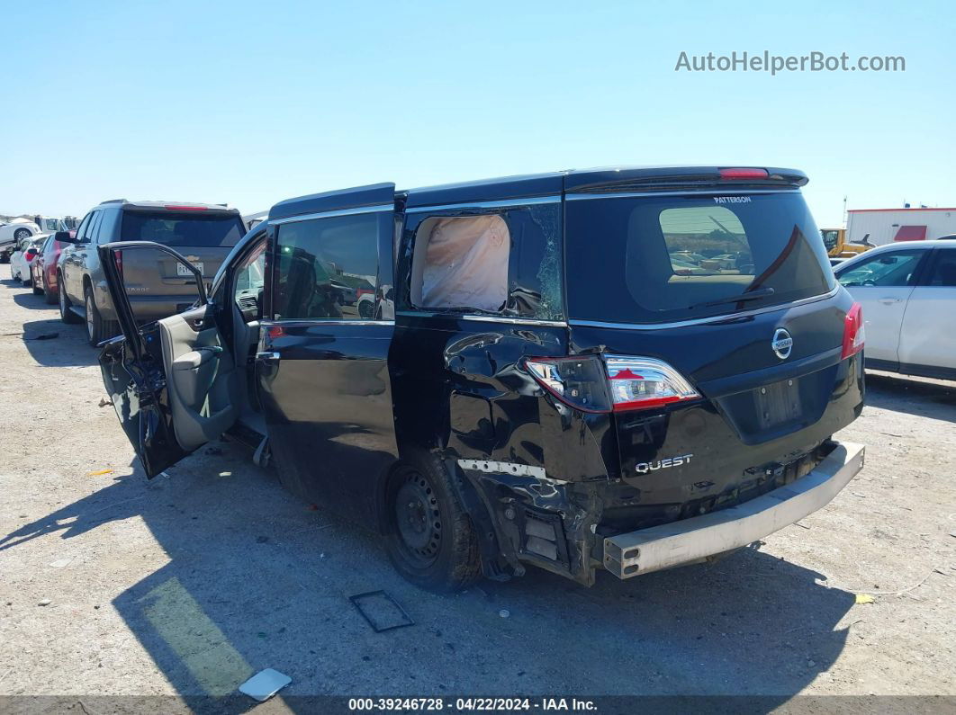 2015 Nissan Quest S Black vin: JN8AE2KP8F9125672