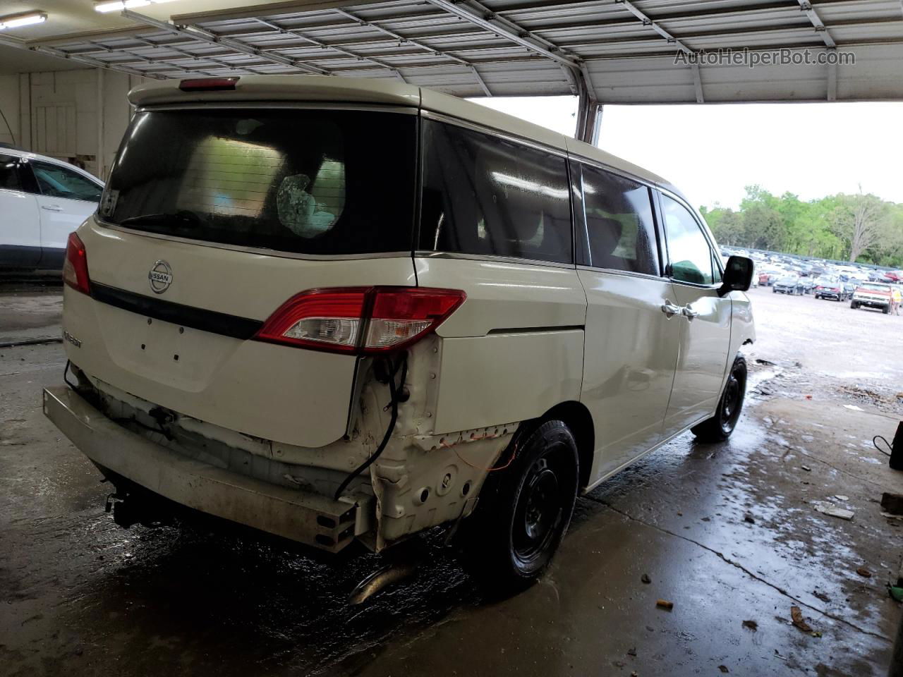 2015 Nissan Quest S White vin: JN8AE2KP8F9129110