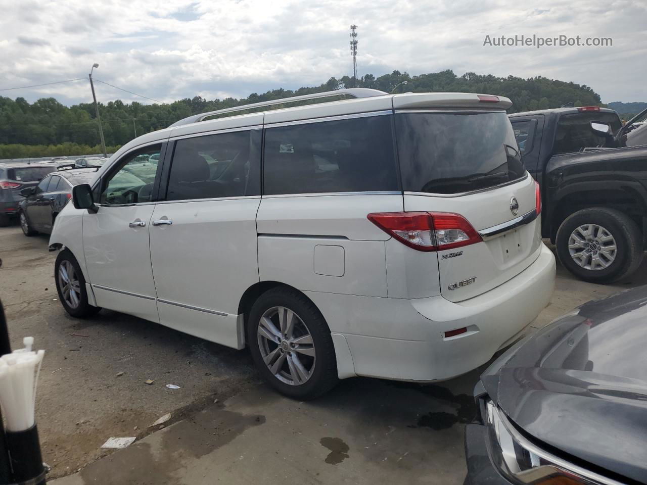 2015 Nissan Quest S White vin: JN8AE2KP9F9120433