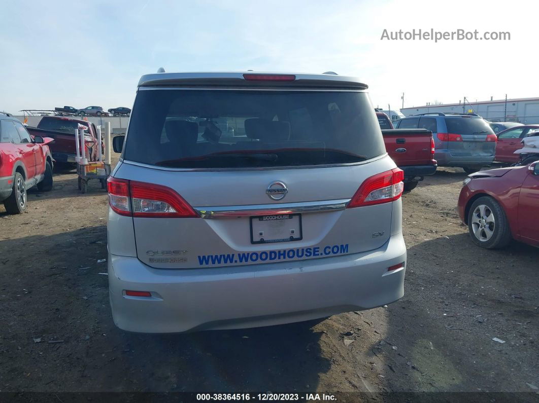 2015 Nissan Quest Sv Silver vin: JN8AE2KP9F9121324