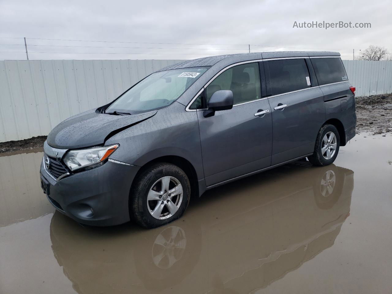 2015 Nissan Quest S Gray vin: JN8AE2KP9F9122294