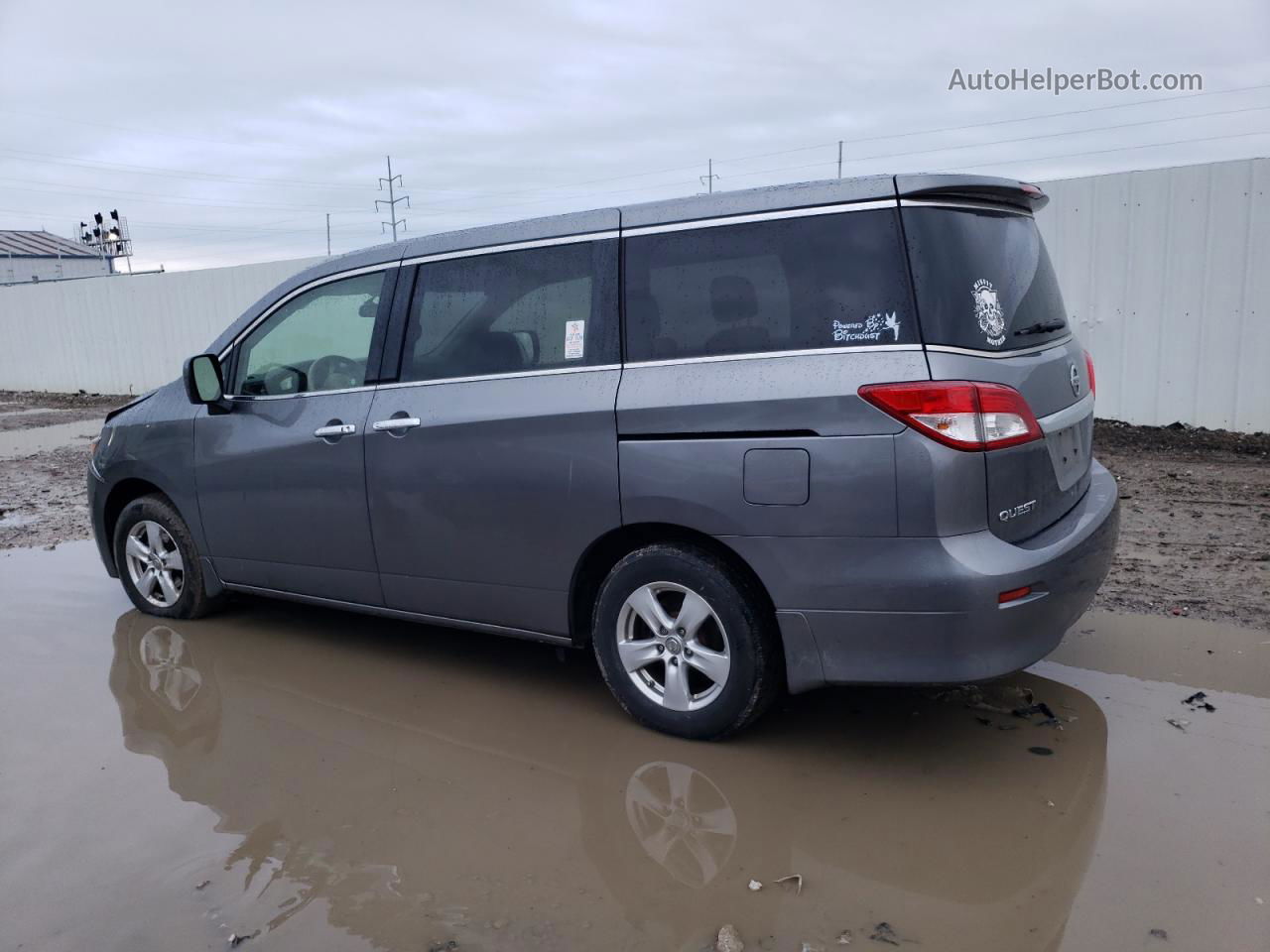 2015 Nissan Quest S Gray vin: JN8AE2KP9F9122294