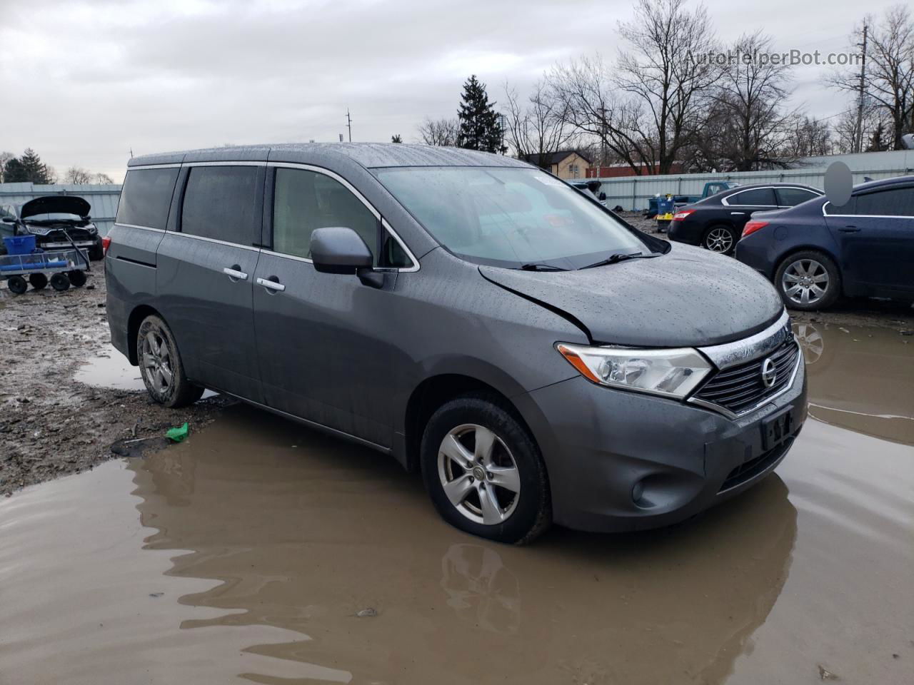 2015 Nissan Quest S Gray vin: JN8AE2KP9F9122294