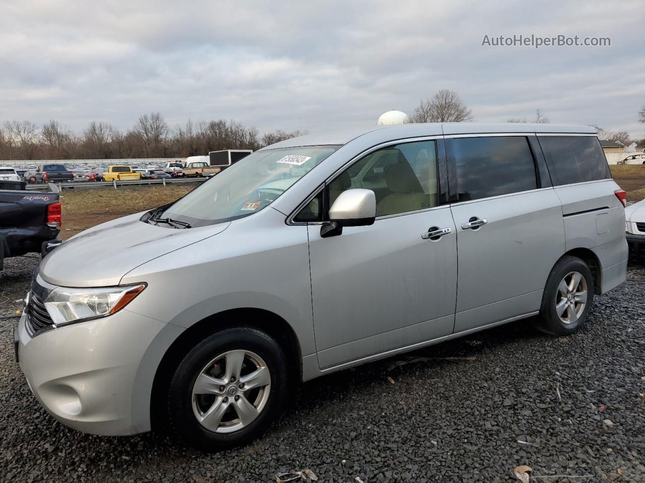 2015 Nissan Quest S Silver vin: JN8AE2KP9F9125616