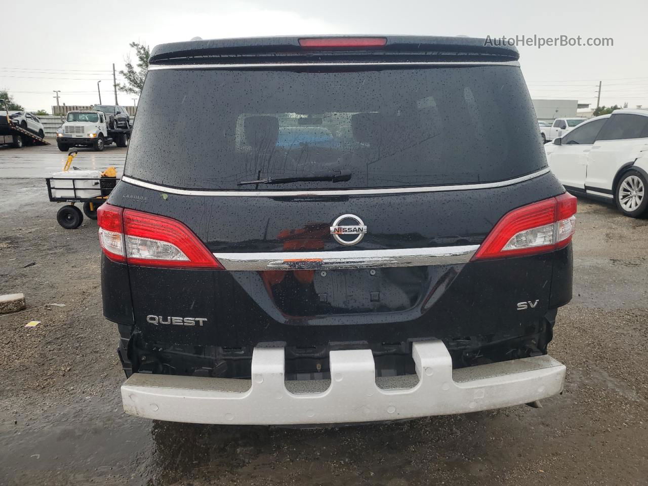 2015 Nissan Quest S Black vin: JN8AE2KP9F9130704