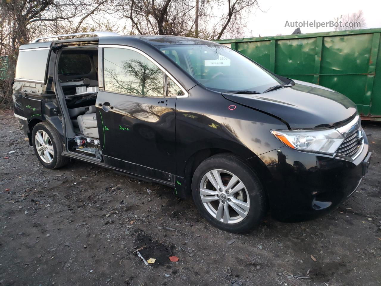 2015 Nissan Quest S Black vin: JN8AE2KP9F9131786