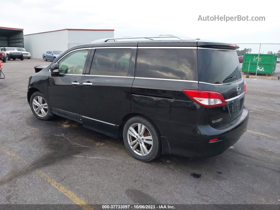 2015 Nissan Quest Sl Black vin: JN8AE2KP9F9132310