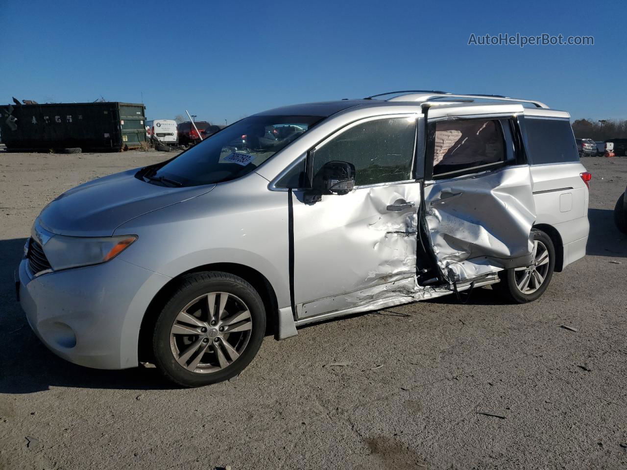 2015 Nissan Quest S Silver vin: JN8AE2KP9F9132503