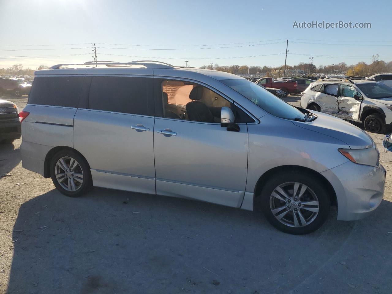 2015 Nissan Quest S Silver vin: JN8AE2KP9F9132503