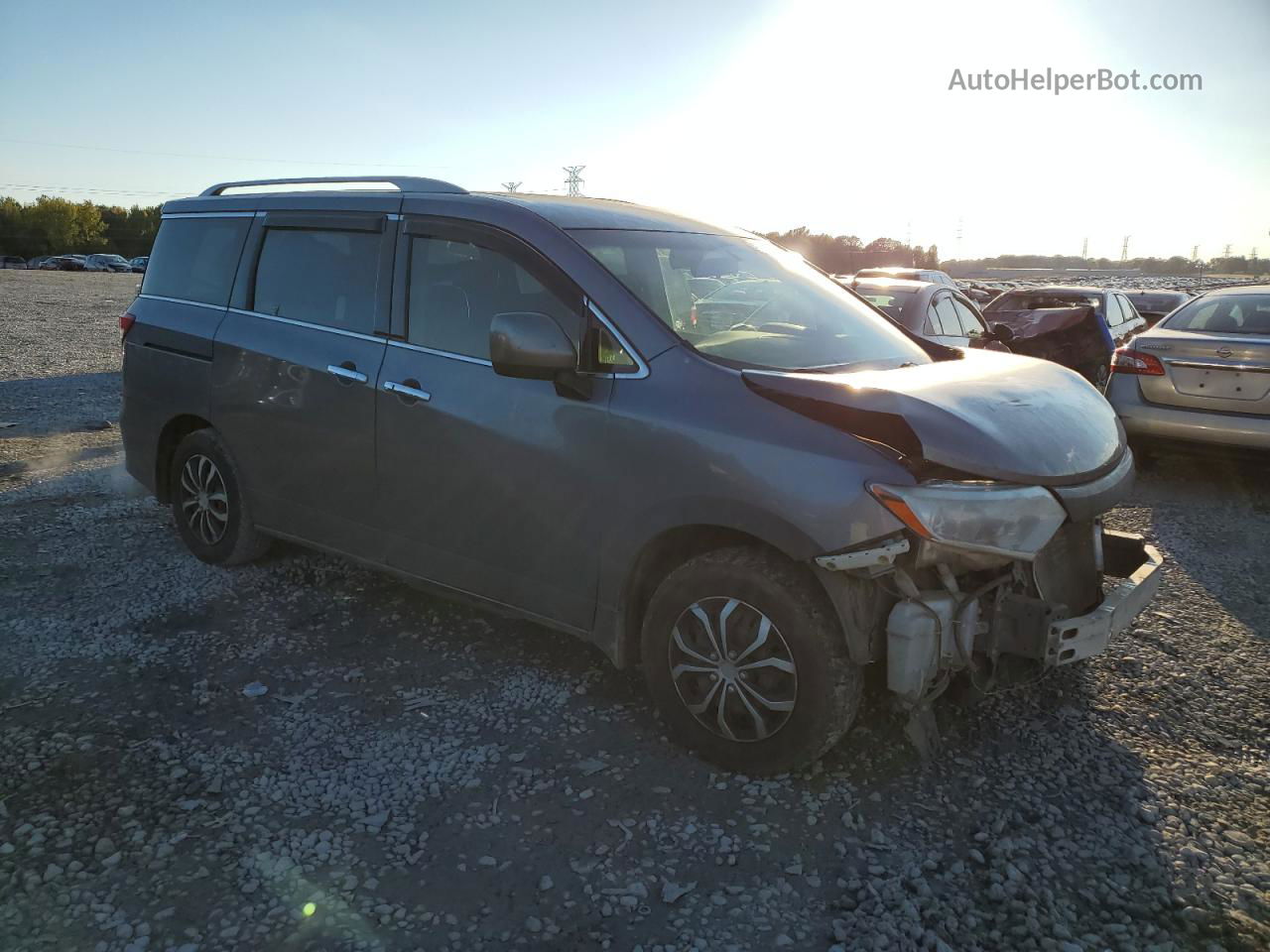 2015 Nissan Quest S Gray vin: JN8AE2KP9F9133019