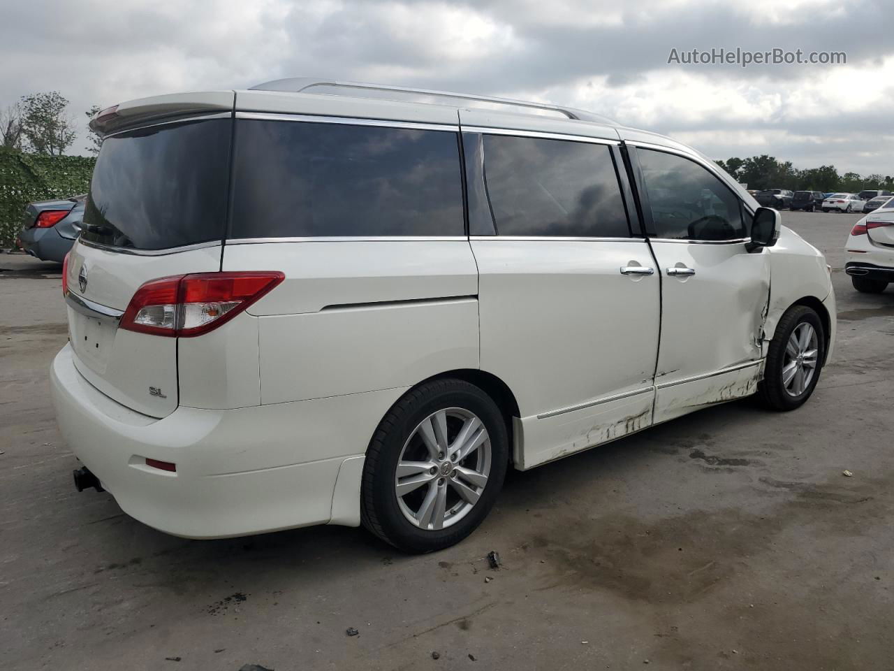 2015 Nissan Quest S White vin: JN8AE2KP9F9134395