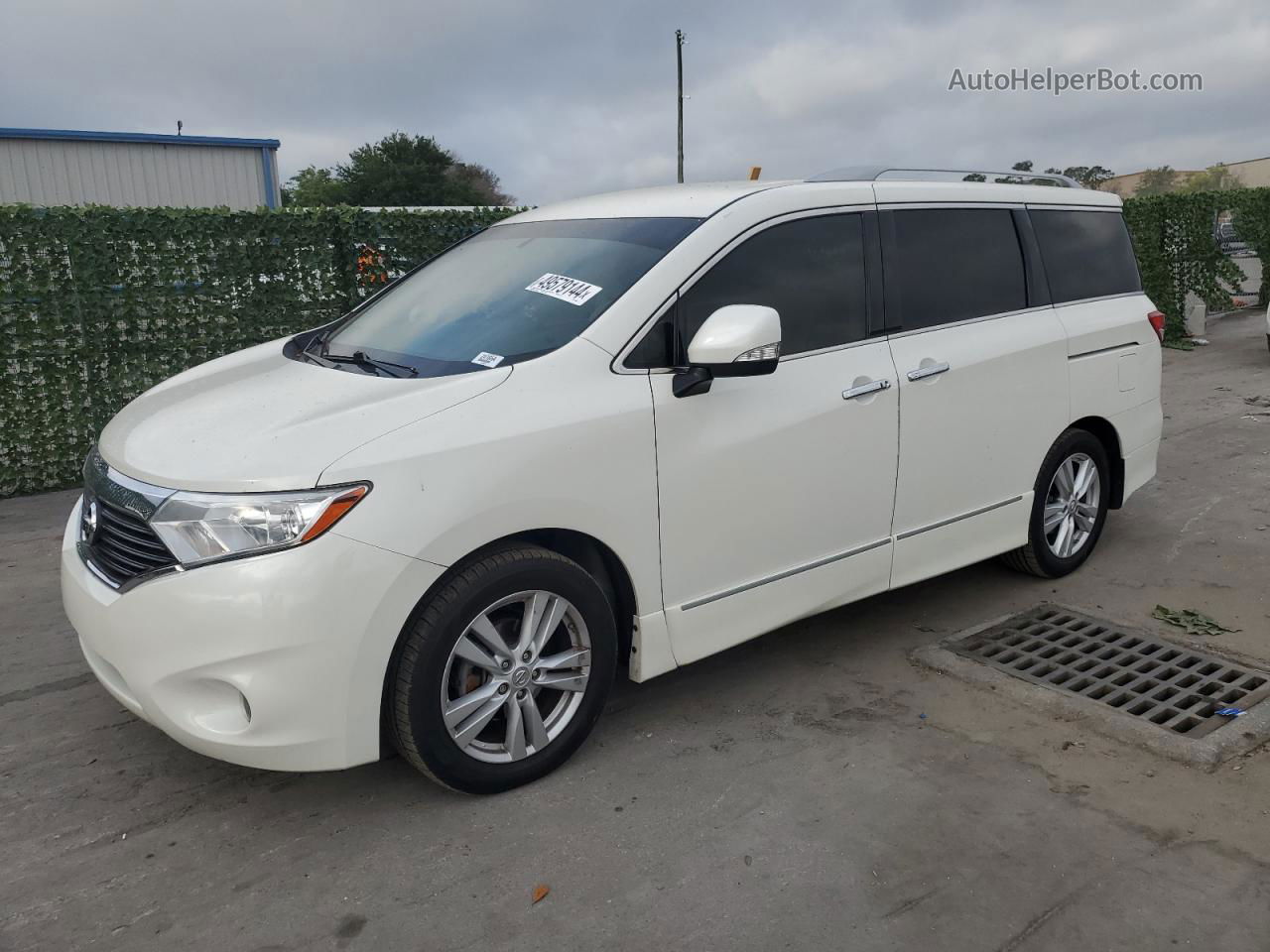 2015 Nissan Quest S White vin: JN8AE2KP9F9134395