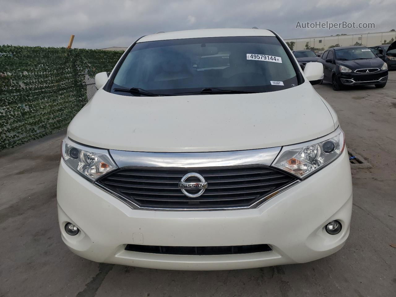 2015 Nissan Quest S White vin: JN8AE2KP9F9134395