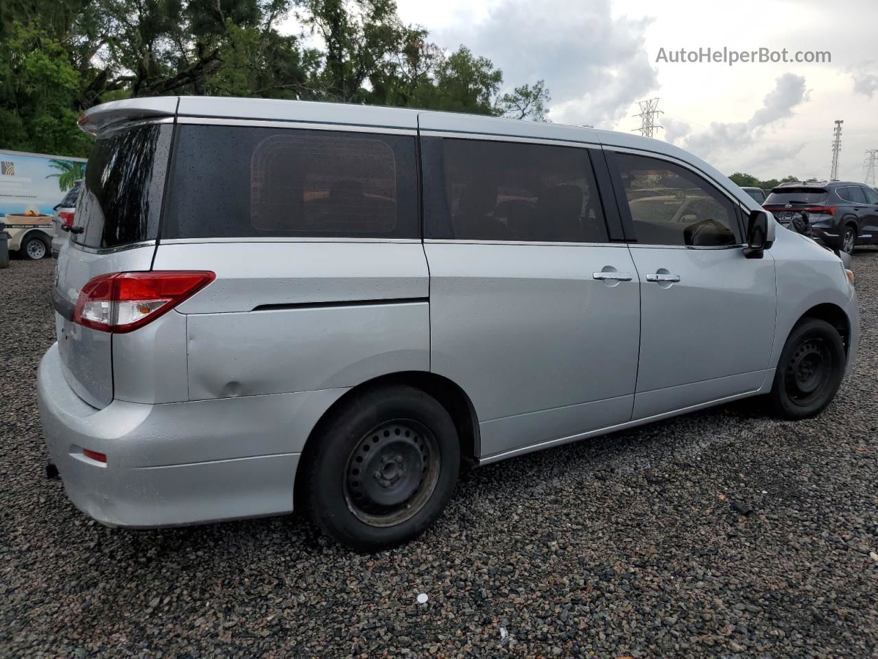 2015 Nissan Quest S Silver vin: JN8AE2KPXF9123017