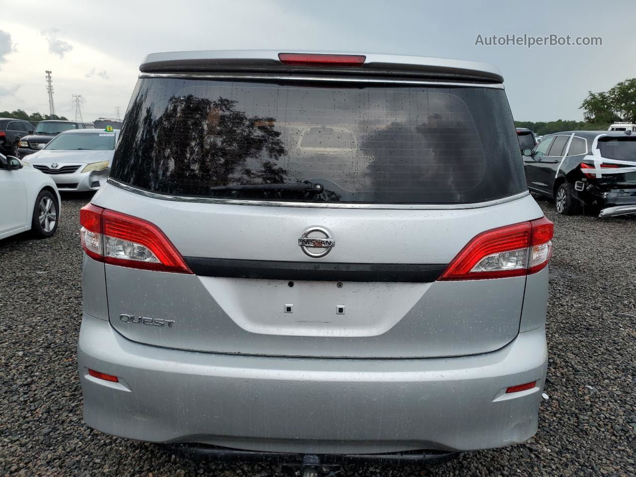 2015 Nissan Quest S Silver vin: JN8AE2KPXF9123017