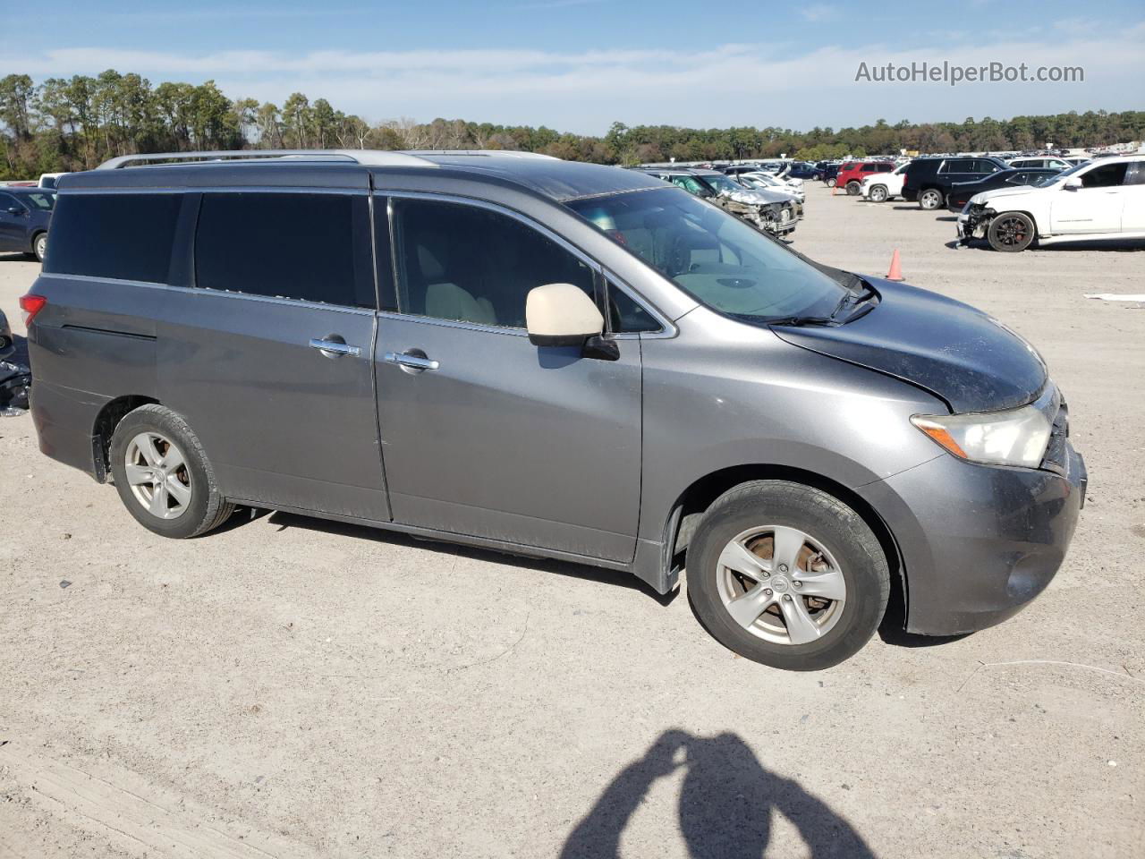 2015 Nissan Quest S Gray vin: JN8AE2KPXF9125544