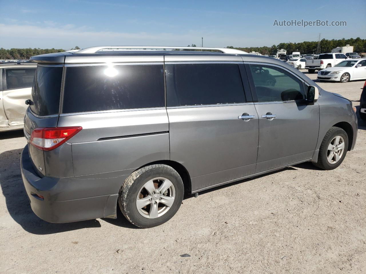 2015 Nissan Quest S Gray vin: JN8AE2KPXF9125544