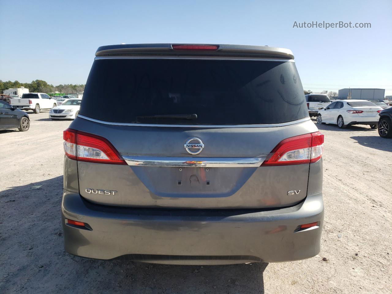 2015 Nissan Quest S Gray vin: JN8AE2KPXF9125544