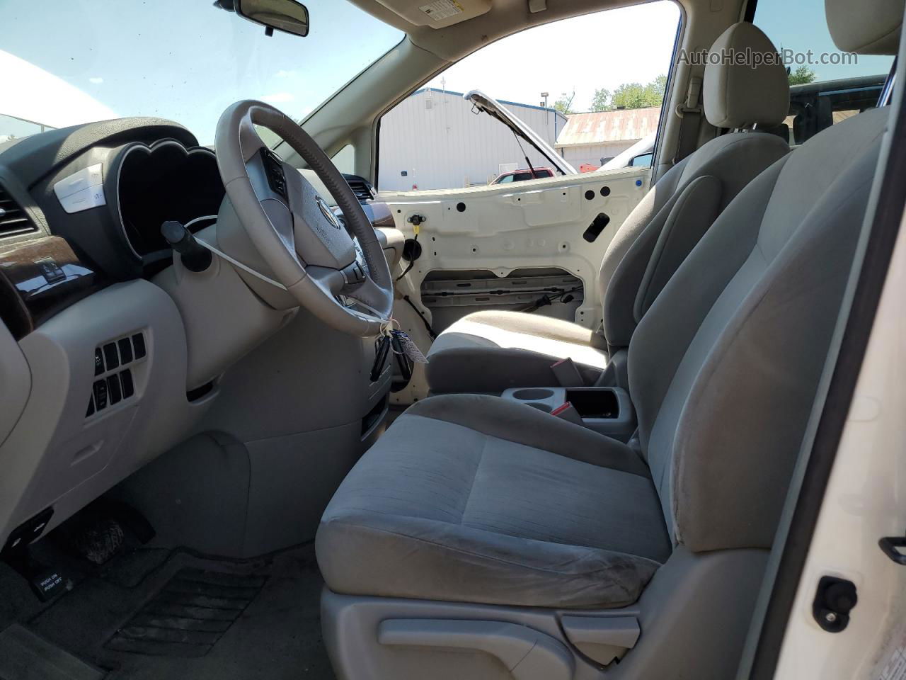 2015 Nissan Quest S White vin: JN8AE2KPXF9129819