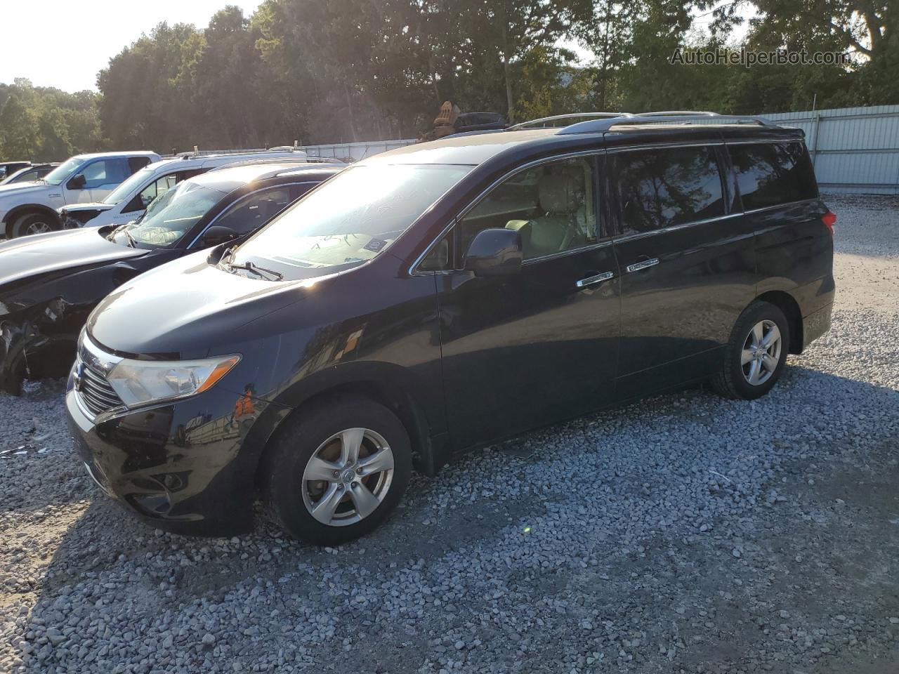 2015 Nissan Quest S Black vin: JN8AE2KPXF9130050