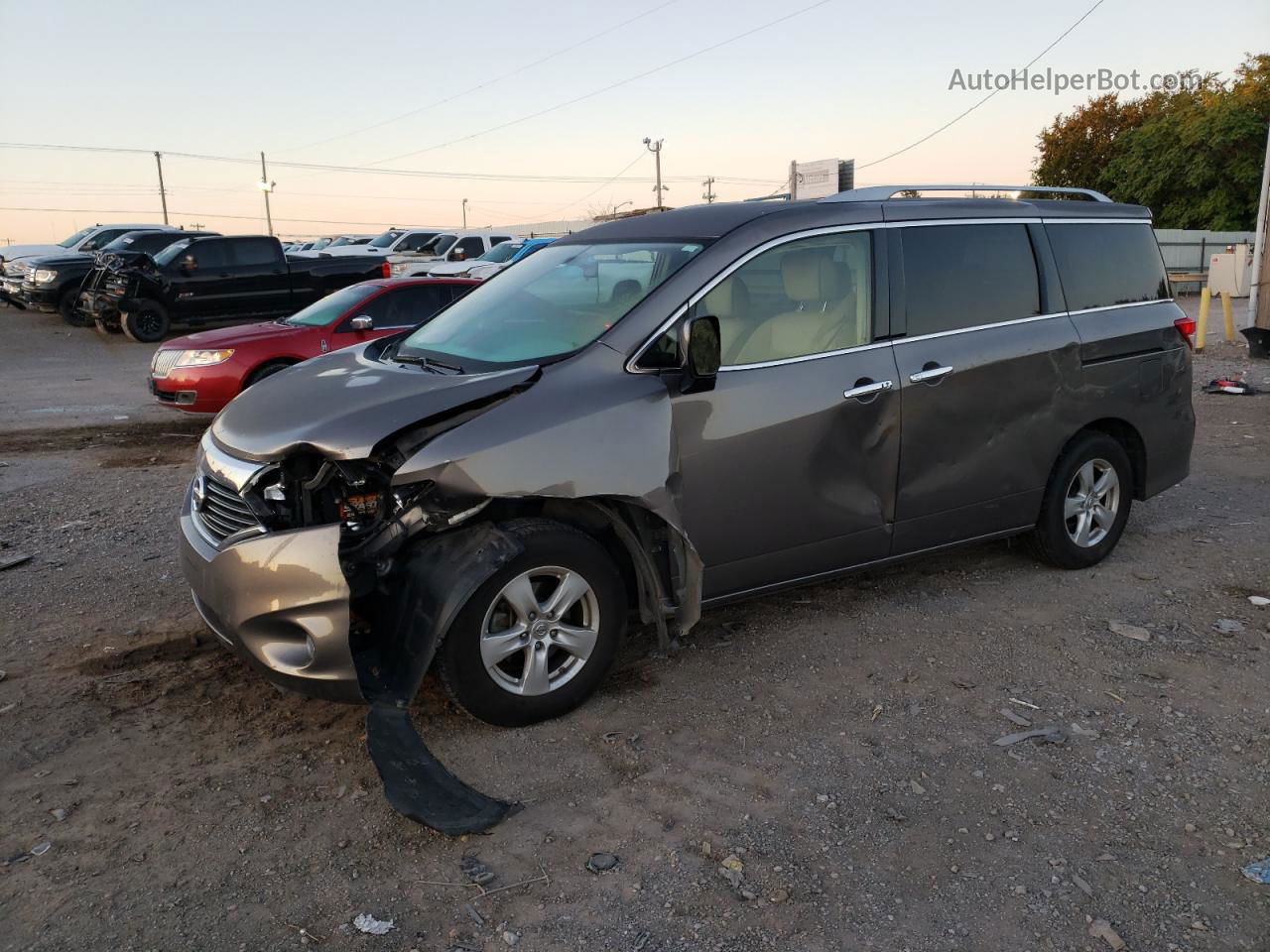 2015 Nissan Quest S Gray vin: JN8AE2KPXF9131814