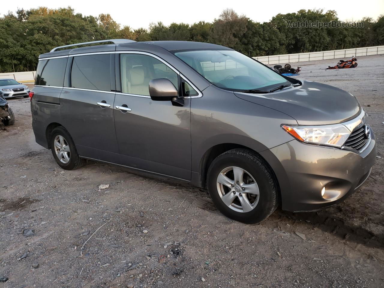 2015 Nissan Quest S Gray vin: JN8AE2KPXF9131814