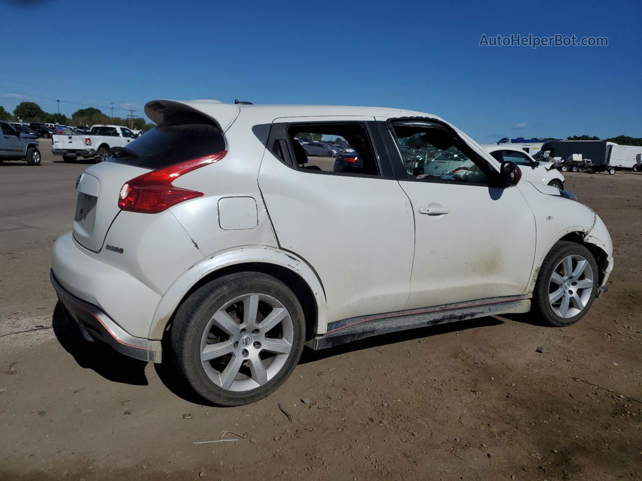 2014 Nissan Juke S Белый vin: JN8AF5MR0ET362929