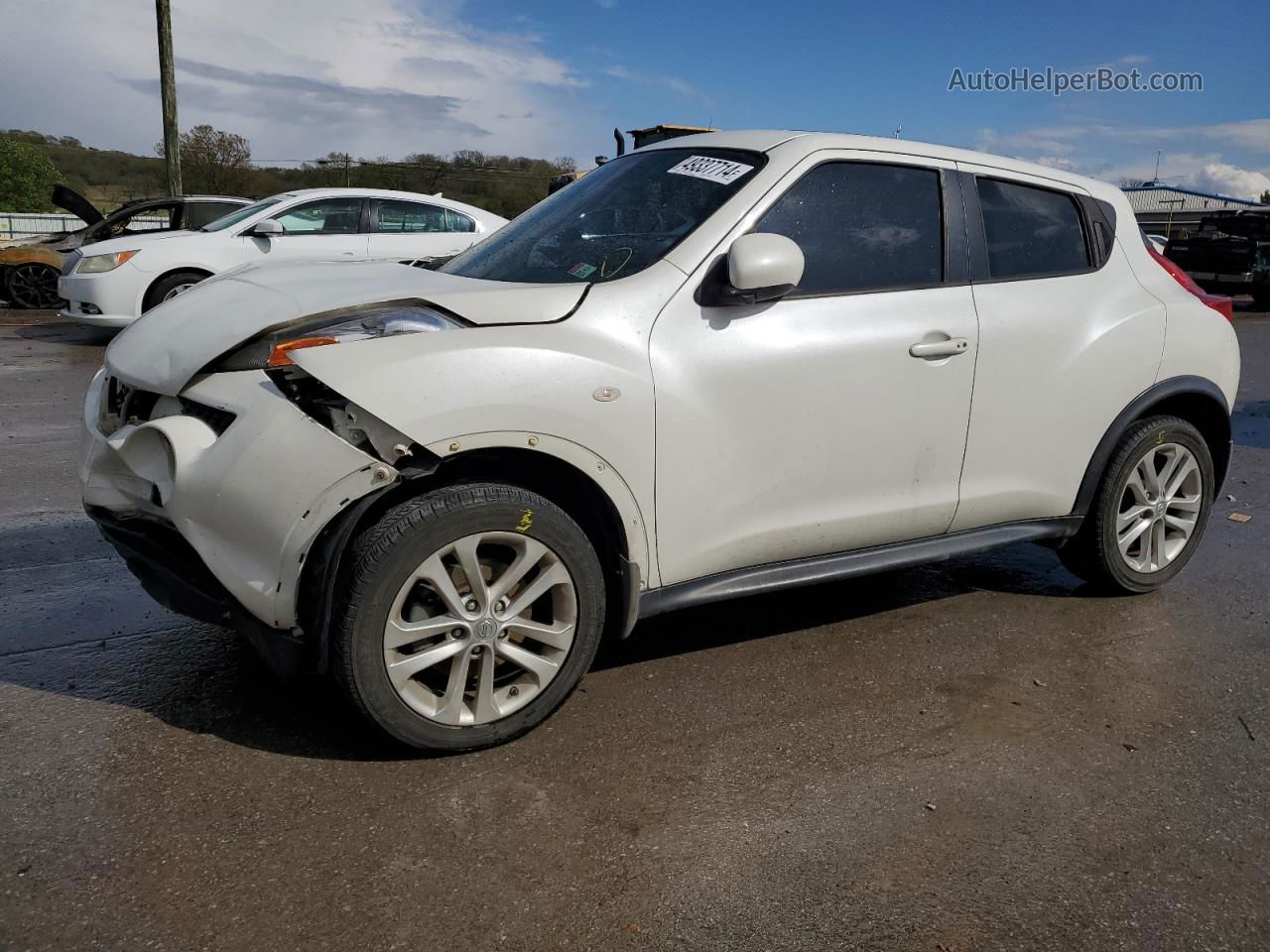 2013 Nissan Juke S Белый vin: JN8AF5MR1DT214576