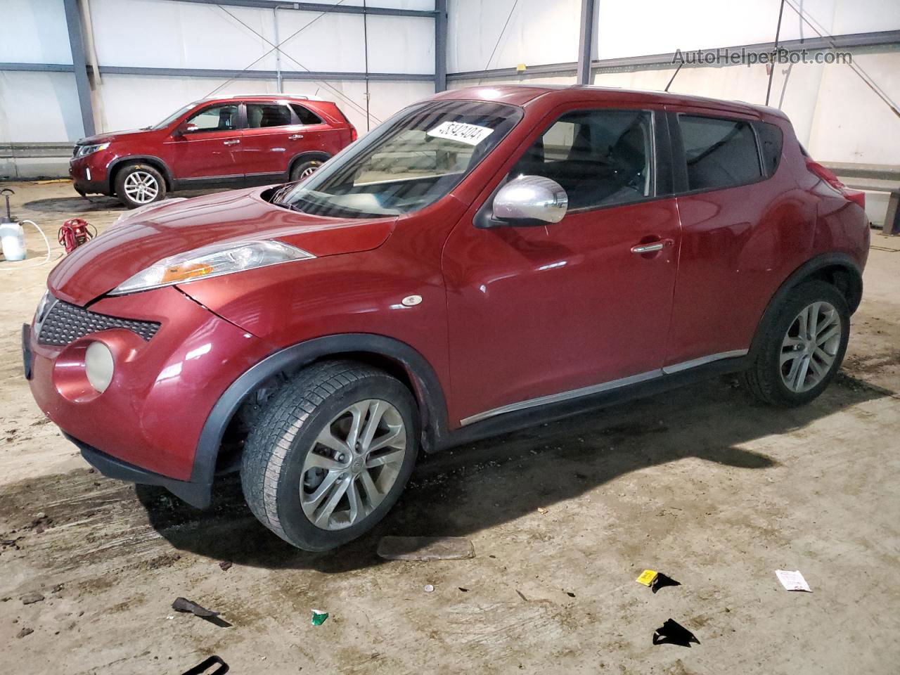 2013 Nissan Juke S Burgundy vin: JN8AF5MR1DT221396