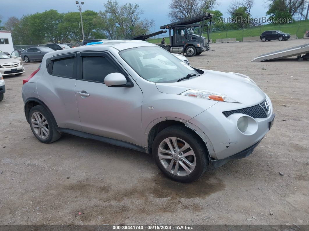 2014 Nissan Juke Sv Silver vin: JN8AF5MR1ET451697