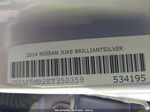 2014 Nissan Juke S Silver vin: JN8AF5MR2ET350359