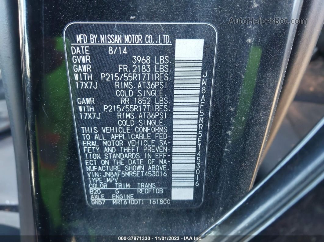 2014 Nissan Juke S Black vin: JN8AF5MR5ET453016