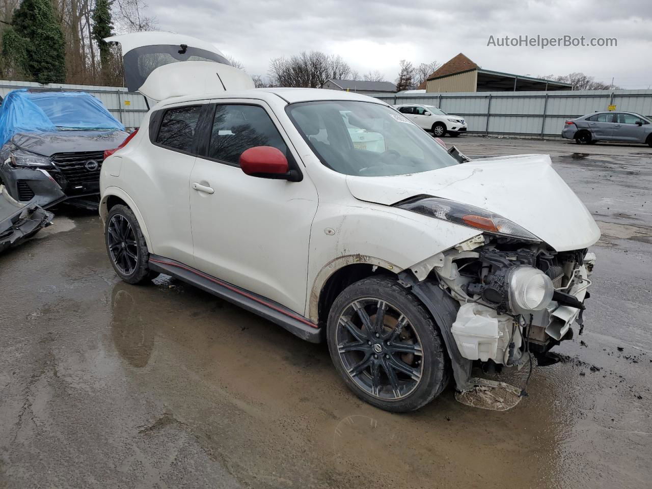 2014 Nissan Juke S White vin: JN8AF5MR9ET362993